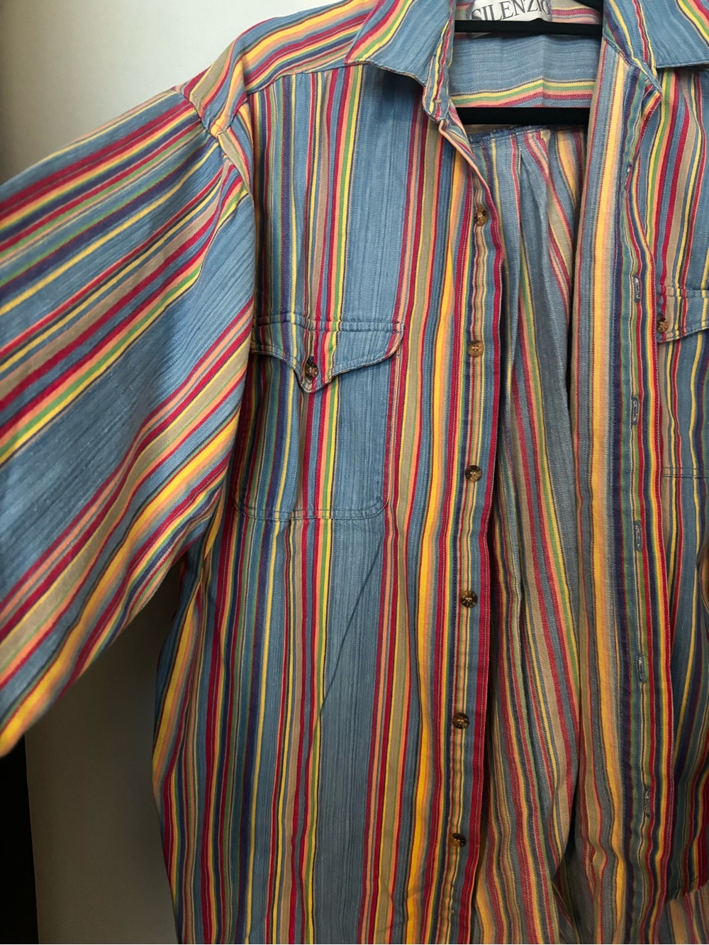 Multicolor Button-Up Shirt Jacket - Picture 4 of 5